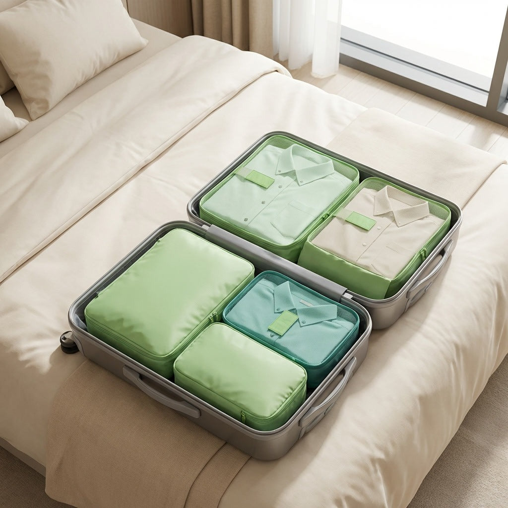 Set de 6 Organiseurs de Voyage – Sacs de Rangement Étanches & Grande Capacité