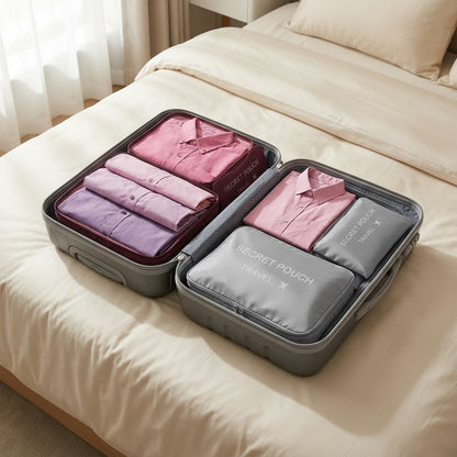Set de 6 Organiseurs de Voyage – Sacs de Rangement Étanches & Grande Capacité