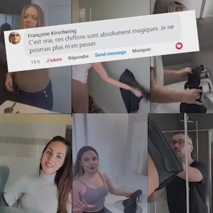 Chiffon Microfibre Magique XXL – Spécial Salle de Bain (ULTRA ABSORBANT)